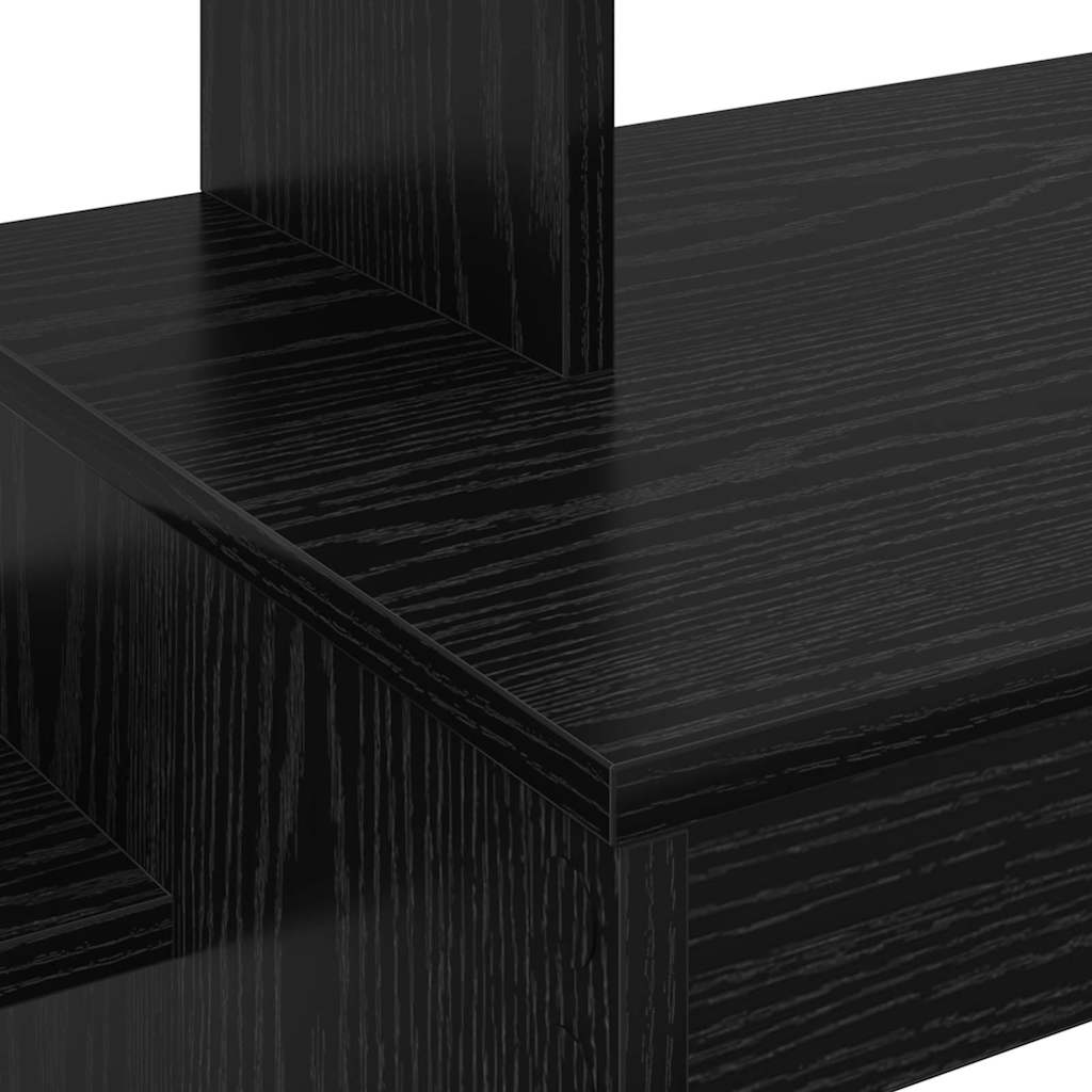 Γραφείο με ράφι Μαύρη Οξυά 100 x 40 x 90 cm Επεξεργασμένο ξύλο - Pakobazaar
