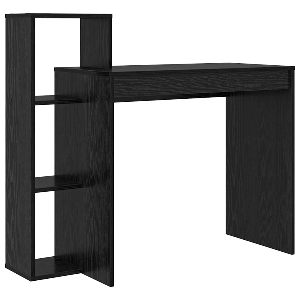Γραφείο με ράφι Μαύρη Οξυά 100 x 40 x 90 cm Επεξεργασμένο ξύλο - Pakobazaar