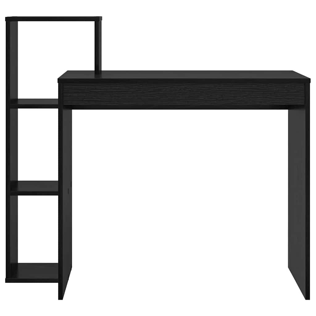 Γραφείο με ράφι Μαύρη Οξυά 100 x 40 x 90 cm Επεξεργασμένο ξύλο - Pakobazaar