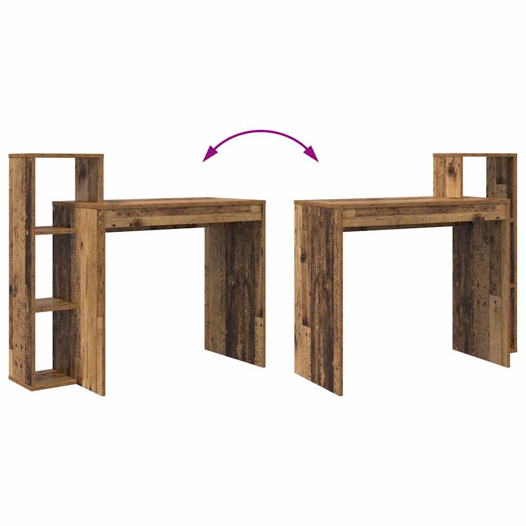 Γραφείο με ράφι Παλιό Ξύλο 100 x 40 x 90 cm Επεξεργασμένο ξύλο