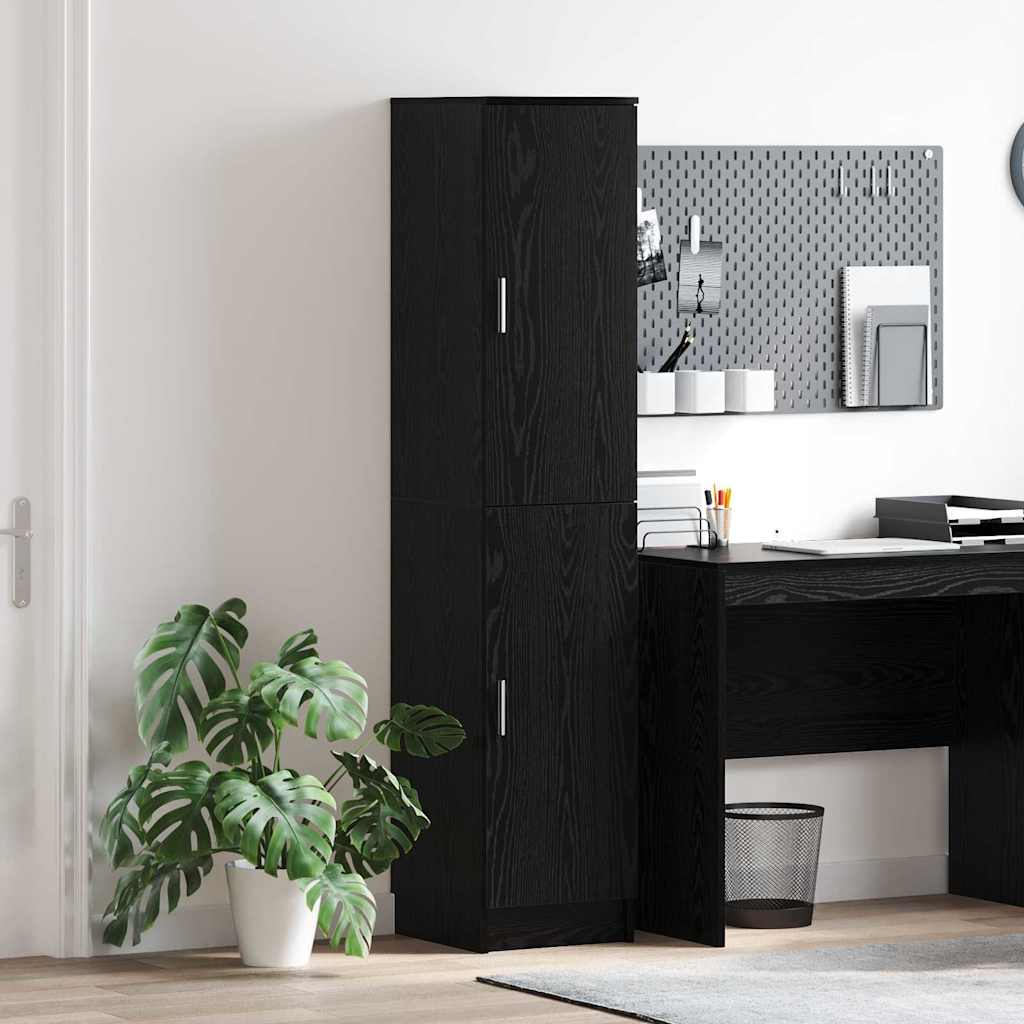 Highboard Μαύρη Οξυά 35 x 39 x 168 εκ. - Pakobazaar
