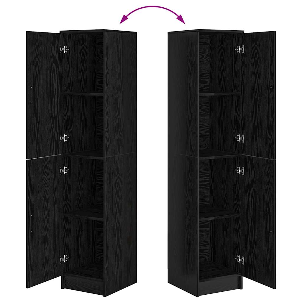 Highboard Μαύρη Οξυά 35 x 39 x 168 εκ. - Pakobazaar