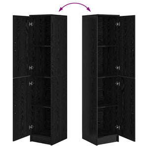 Highboard Μαύρη Οξυά 35 x 39 x 168 εκ. - Pakobazaar