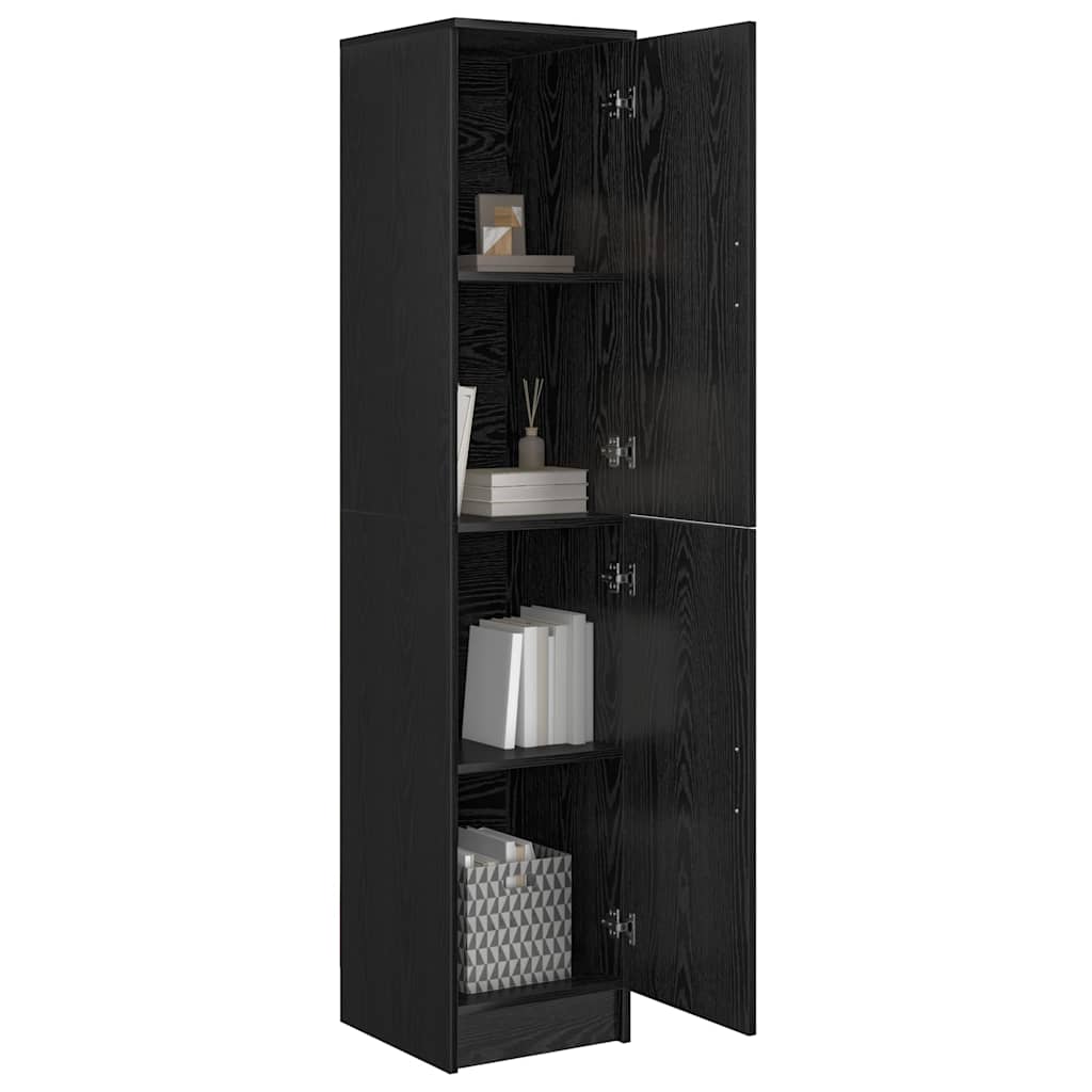 Highboard Μαύρη Οξυά 35 x 39 x 168 εκ. - Pakobazaar