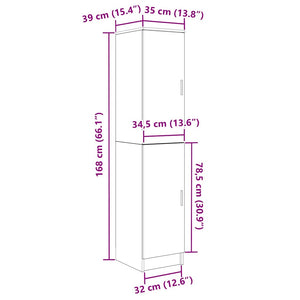 Highboard Καπνιστό Δρύς 35 x 39 x 168 εκ. - Pakobazaar