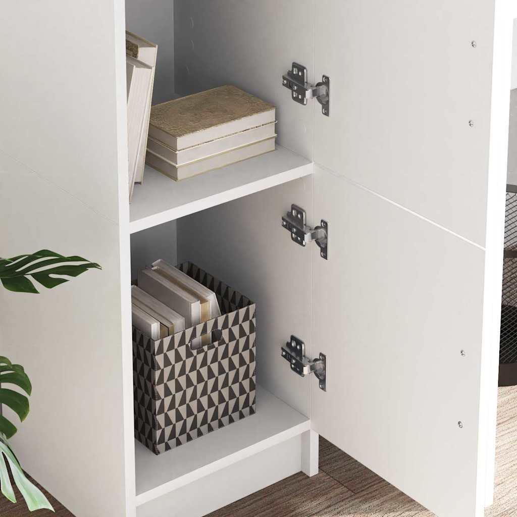 Highboard Λευκό 31.5 x 32 x 122.5 εκ - Pakobazaar