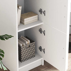 Highboard Λευκό 31.5 x 32 x 122.5 εκ - Pakobazaar