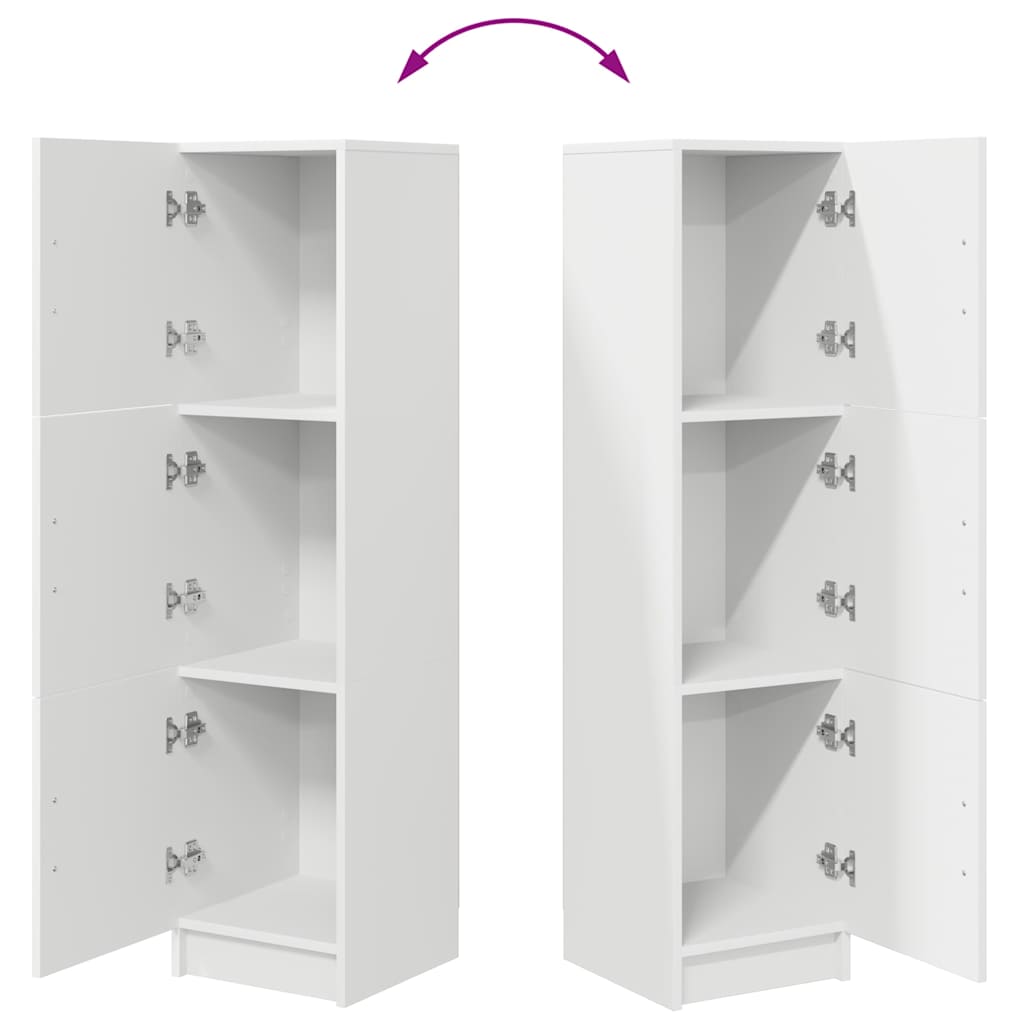Highboard Λευκό 31.5 x 32 x 122.5 εκ - Pakobazaar