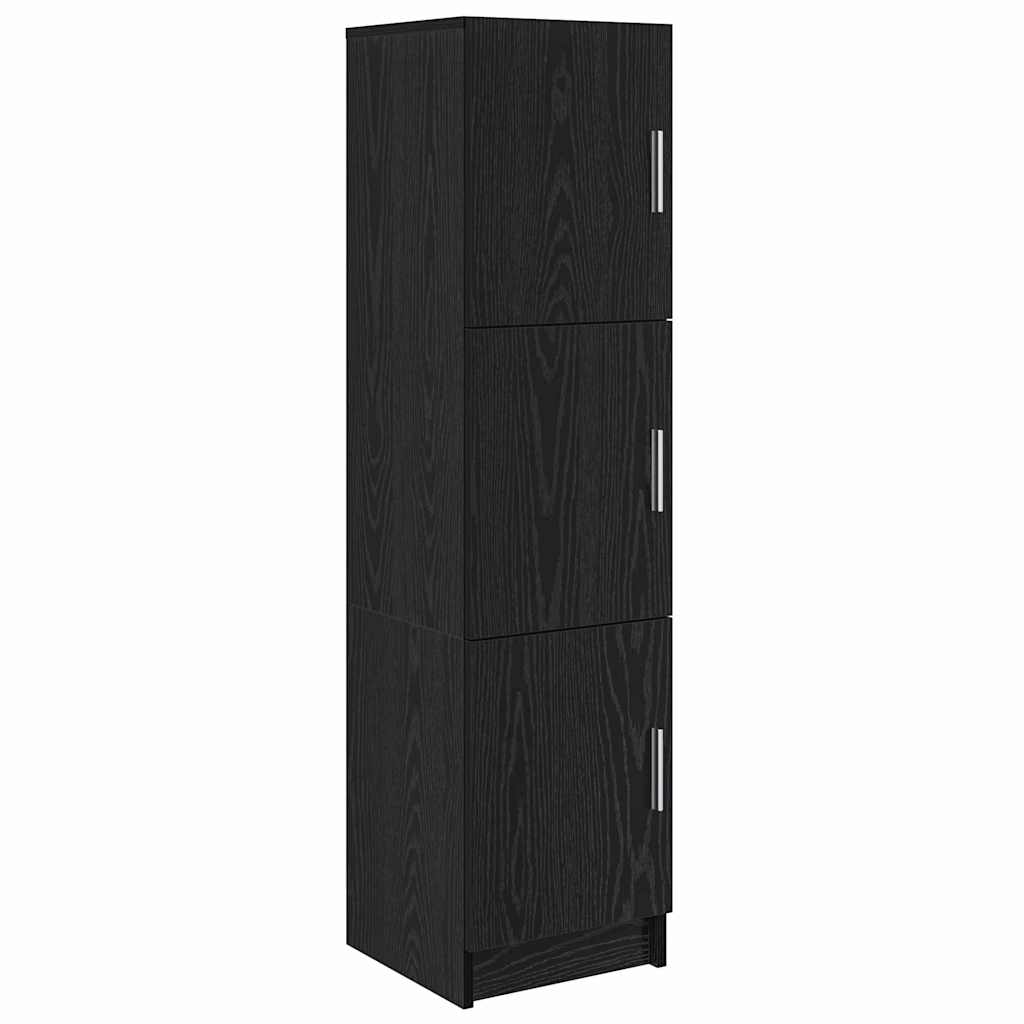 Highboard Μαύρη Οξυά 31.5 x 32 x 122.5 εκ - Pakobazaar