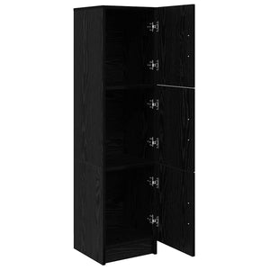 Highboard Μαύρη Οξυά 31.5 x 32 x 122.5 εκ - Pakobazaar
