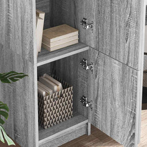 Highboard Γκρίζο Σονομα 31.5 x 32 x 122.5 εκ - Pakobazaar