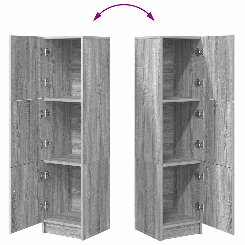 Highboard Γκρίζο Σονομα 31.5 x 32 x 122.5 εκ - Pakobazaar