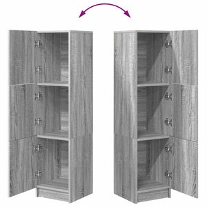Highboard Γκρίζο Σονομα 31.5 x 32 x 122.5 εκ - Pakobazaar