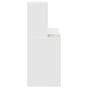 Γραφείο με ράφι Λευκό 102 x 50 x 124 εκ. Επεξεργασμένο ξύλο - Pakobazaar