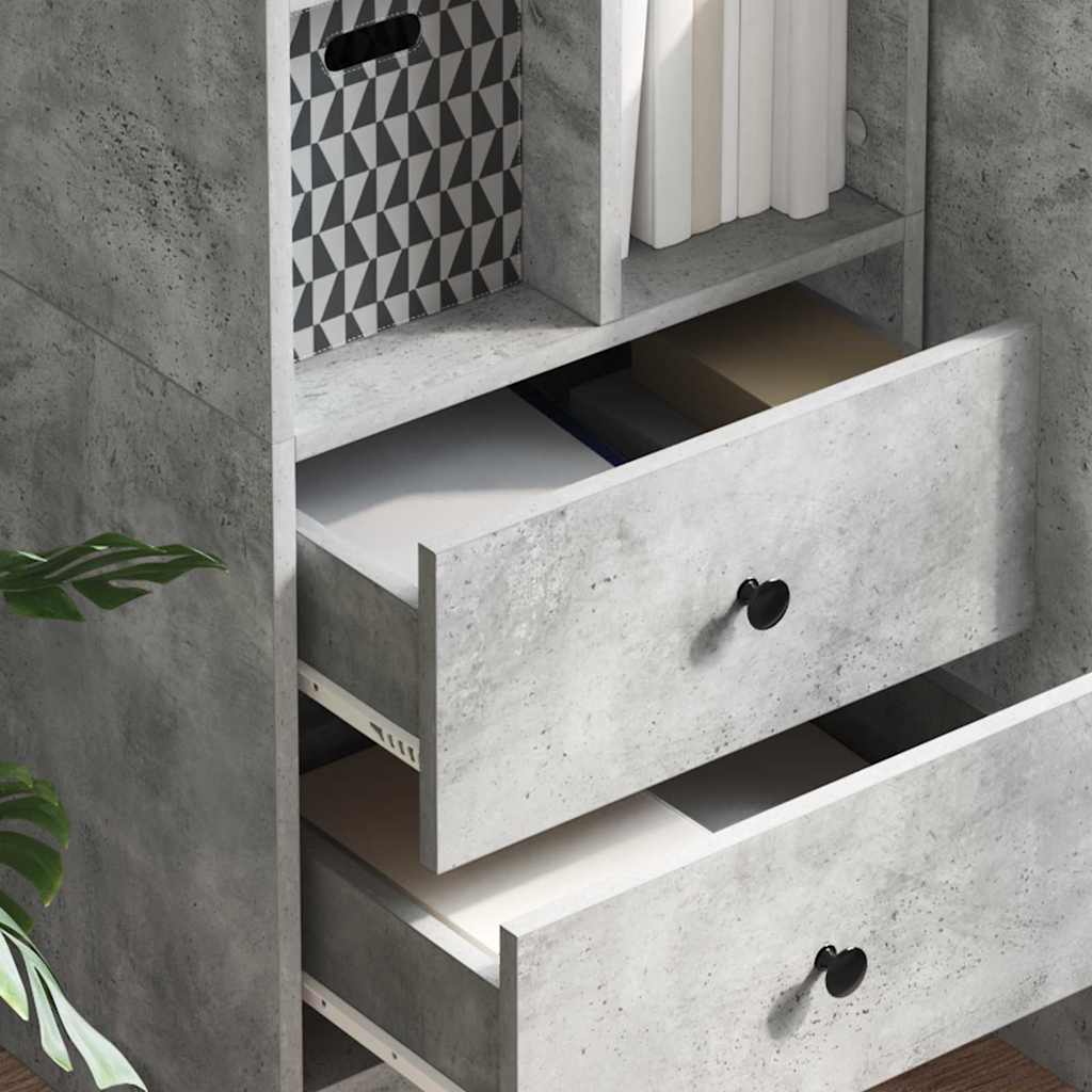 Highboard με συρτάρι Σκυρόδεμα Γκρι 45,5 x 34 x 127 εκ