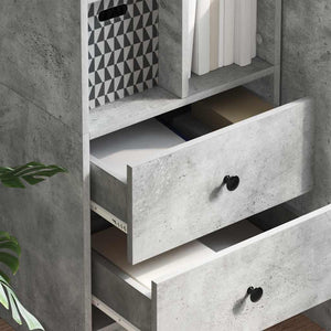 Highboard με συρτάρι Σκυρόδεμα Γκρι 45,5 x 34 x 127 εκ