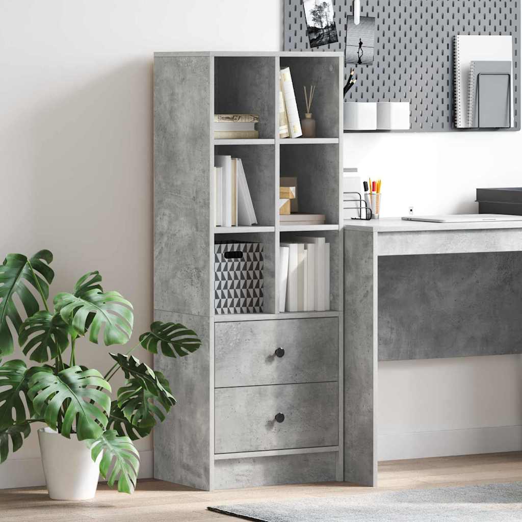 Highboard με συρτάρι Σκυρόδεμα Γκρι 45,5 x 34 x 127 εκ