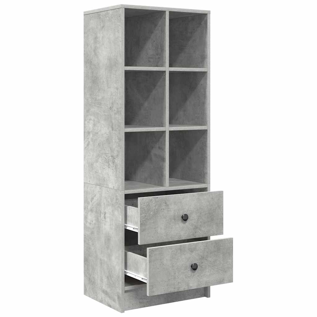 Highboard με συρτάρι Σκυρόδεμα Γκρι 45,5 x 34 x 127 εκ