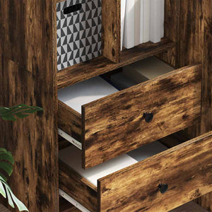 Highboard με συρτάρι Καπνιστό Δρύς 45,5 x 34 x 127 εκ - Pakobazaar