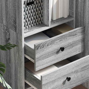 Highboard με συρτάρι Γκρίζο Σονομα 45,5 x 34 x 127 εκ