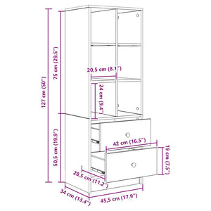 Highboard Artisan Oak 45,5 x 34 x 127 εκ