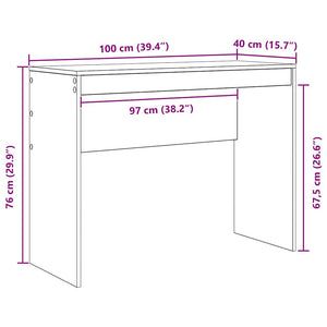 Γραφείο Σκυρόδεμα Γκρι 100 x 40 x 76 εκ. - Pakobazaar