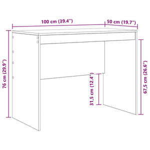 Γραφείο Λευκό 100 x 50 x 76 εκ. - Pakobazaar