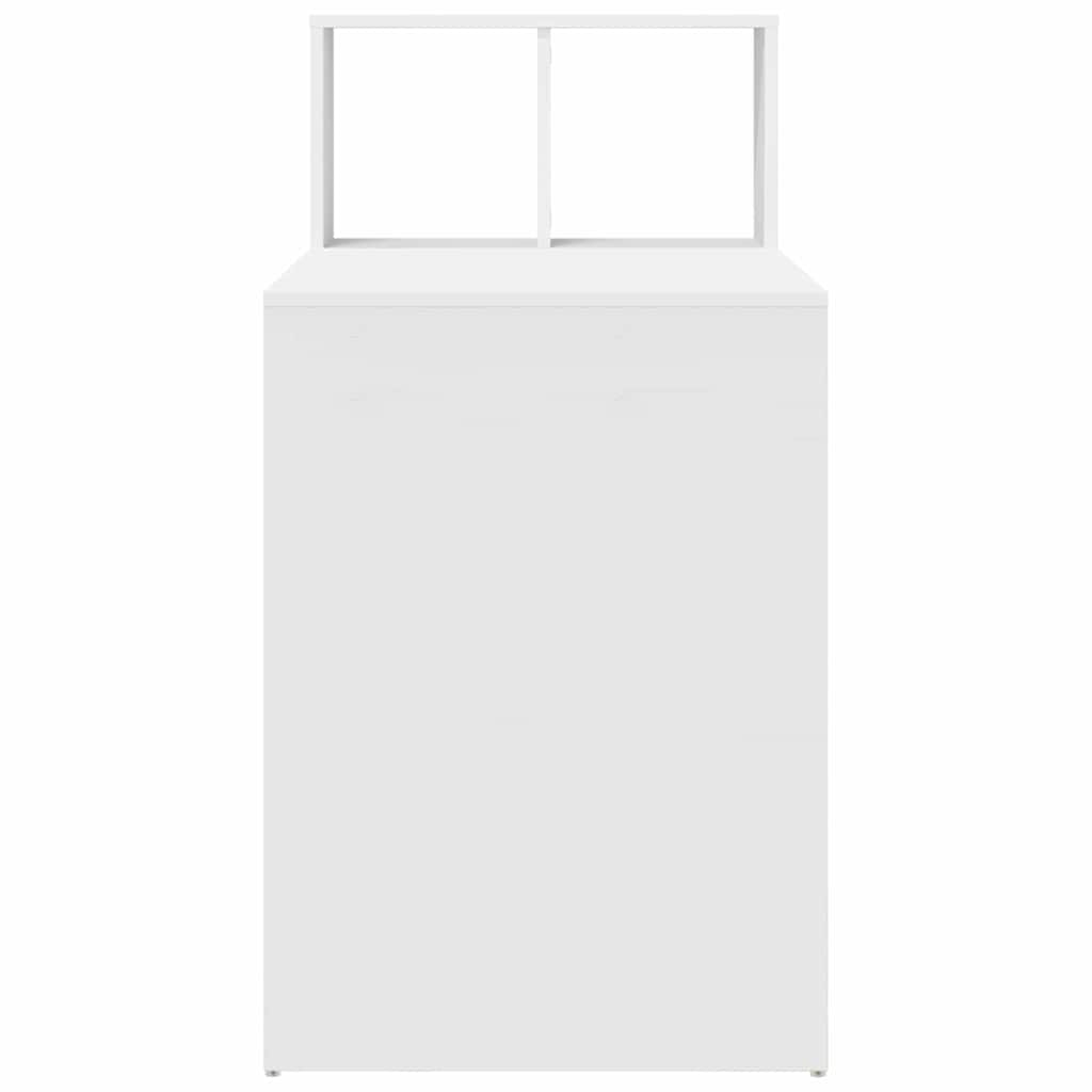 Γραφείο με ράφι Λευκό 108 x 55 x 103.5 εκ. Επεξεργασμένο ξύλο - Pakobazaar