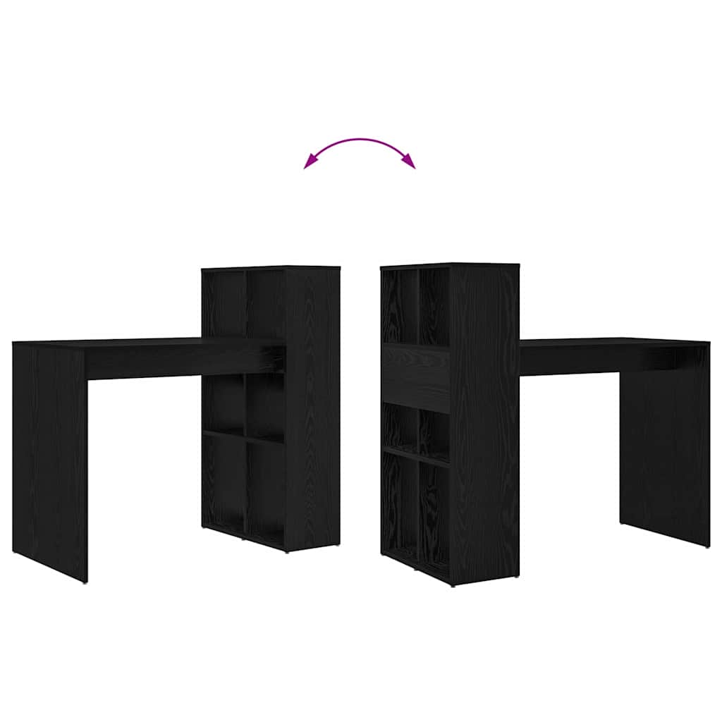 Γραφείο Μαύρη Οξυά 108 x 55 x 103.5 εκ. Επεξεργασμένο ξύλο