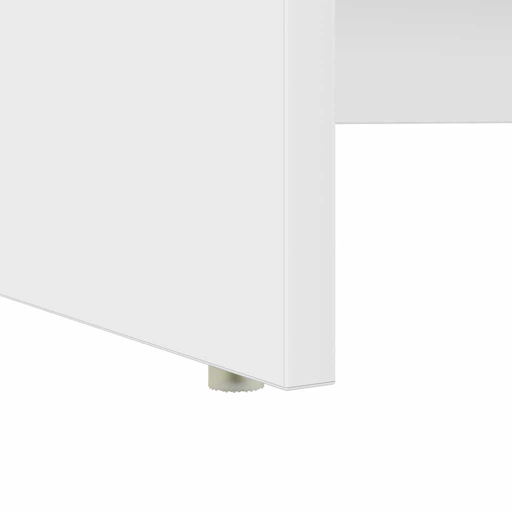 Γραφείο με ράφι Λευκό 120,5 x 44 x 88,5 εκ Επεξεργασμένο ξύλο