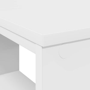 Γραφείο με ράφι Λευκό 90 x 50 x 75 εκ. Επεξεργασμένο ξύλο - Pakobazaar