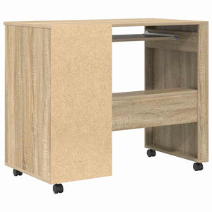 Γραφείο με Ρόδες με συρτάρι Δρύς Sonoma 91 x 50 x 77 εκ. - Pakobazaar