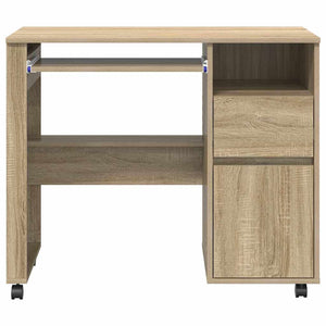Γραφείο με Ρόδες με συρτάρι Δρύς Sonoma 91 x 50 x 77 εκ. - Pakobazaar
