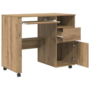 Γραφείο με Ρόδες Artisan Oak Επεξεργασμένο Ξύλο