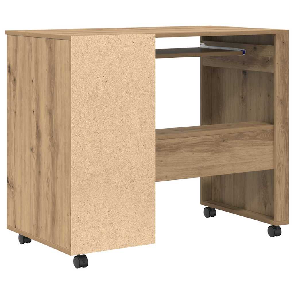 Γραφείο με Ρόδες με συρτάρι Artisan Oak 91 x 50 x 77 εκ.