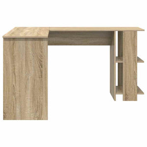 Γωνιακό γραφείο με ράφι Δρύς Sonoma 140 x 113,5 x 75 εκ. - Pakobazaar