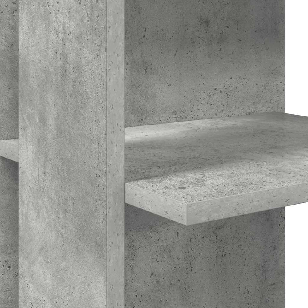 Γωνιακό γραφείο με ράφι Σκυρόδεμα Γκρι 140 x 113,5 x 75 εκ. - Pakobazaar