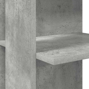 Γωνιακό γραφείο με ράφι Σκυρόδεμα Γκρι 140 x 113,5 x 75 εκ. - Pakobazaar