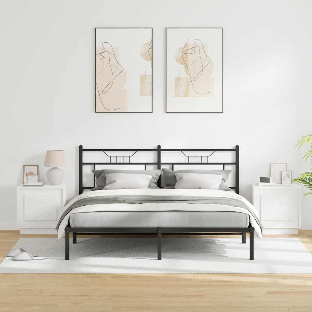 Κομοδίνο 2 pcs Λευκό 44 x 34,5 x 45 εκ Επεξεργασμένο ξύλο - Pakobazaar