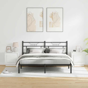 Κομοδίνο 2 pcs Λευκό 44 x 34,5 x 45 εκ Επεξεργασμένο ξύλο - Pakobazaar