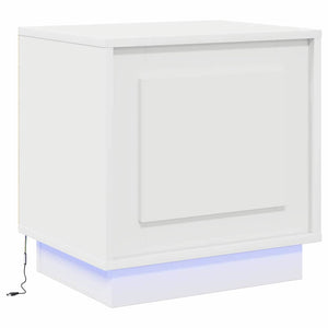 Κομοδίνο 2 pcs Λευκό 44 x 34,5 x 45 εκ Επεξεργασμένο ξύλο - Pakobazaar