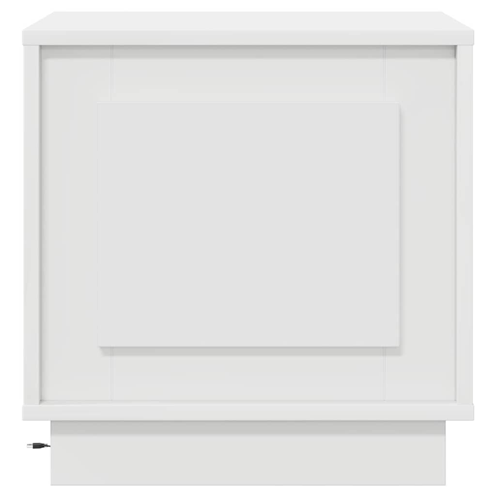 Κομοδίνο 2 pcs Λευκό 44 x 34,5 x 45 εκ Επεξεργασμένο ξύλο - Pakobazaar