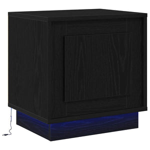 Κομοδίνο 2 pcs Μαύρο 44 x 34,5 x 45 εκ Επεξεργασμένο ξύλο - Pakobazaar