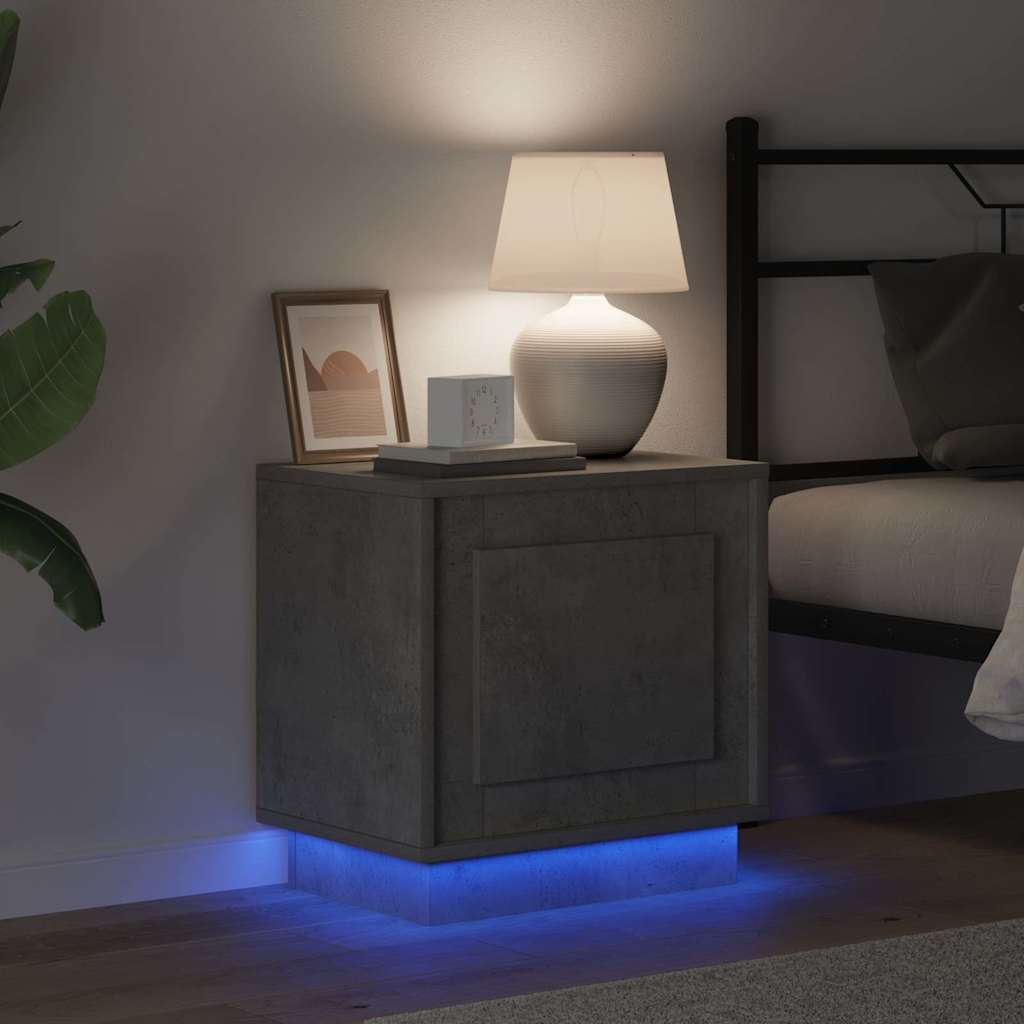 Κομοδίνο Σκυρόδεμα Γκρι 44 x 34,5 x 45 εκ Επεξεργασμένο ξύλο - Pakobazaar