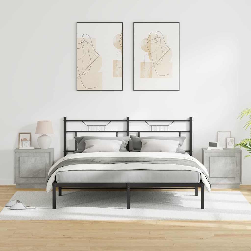Κομοδίνο 2 pcs Σκυρόδεμα Γκρι 44 x 34,5 x 45 εκ - Pakobazaar