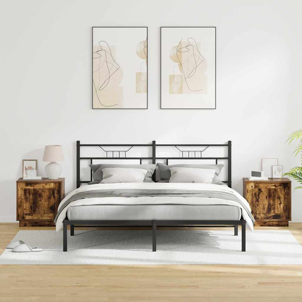 Κομοδίνο 2 pcs Καπνιστό Δρύς 44 x 34,5 x 45 εκ - Pakobazaar