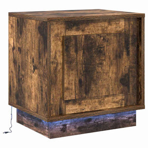 Κομοδίνο 2 pcs Καπνιστό Δρύς 44 x 34,5 x 45 εκ - Pakobazaar