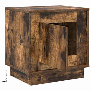 Κομοδίνο 2 pcs Καπνιστό Δρύς 44 x 34,5 x 45 εκ - Pakobazaar