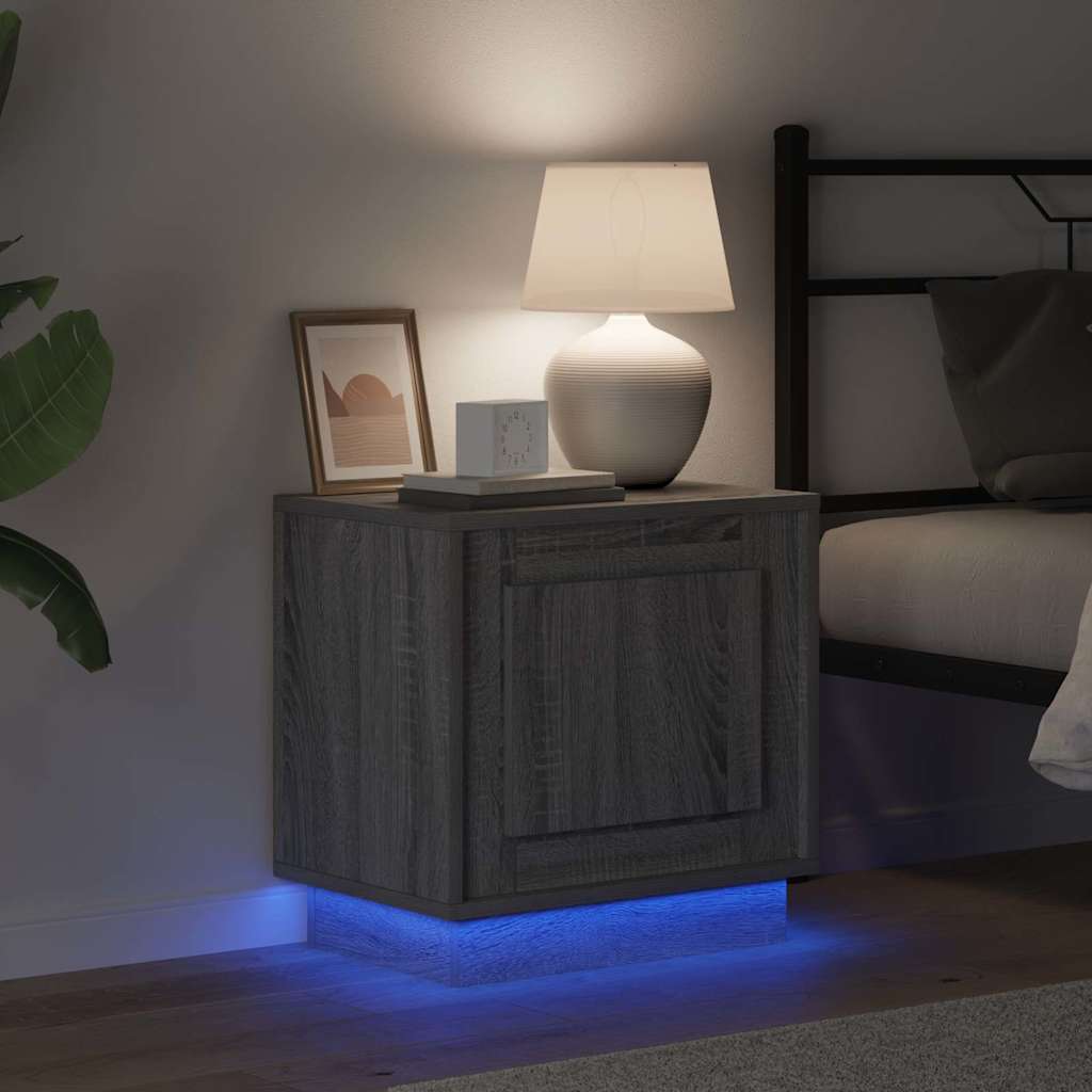 Κομοδίνο Γκρι 44 x 34,5 x 45 εκ Επεξεργασμένο ξύλο - Pakobazaar