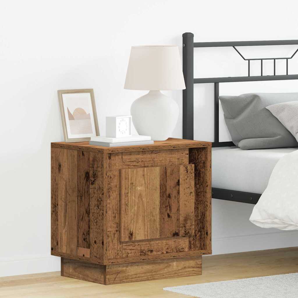 Κομοδίνο 2 pcs Παλιό ξύλο 44 x 34,5 x 45 εκ Επεξεργασμένο ξύλο - Pakobazaar